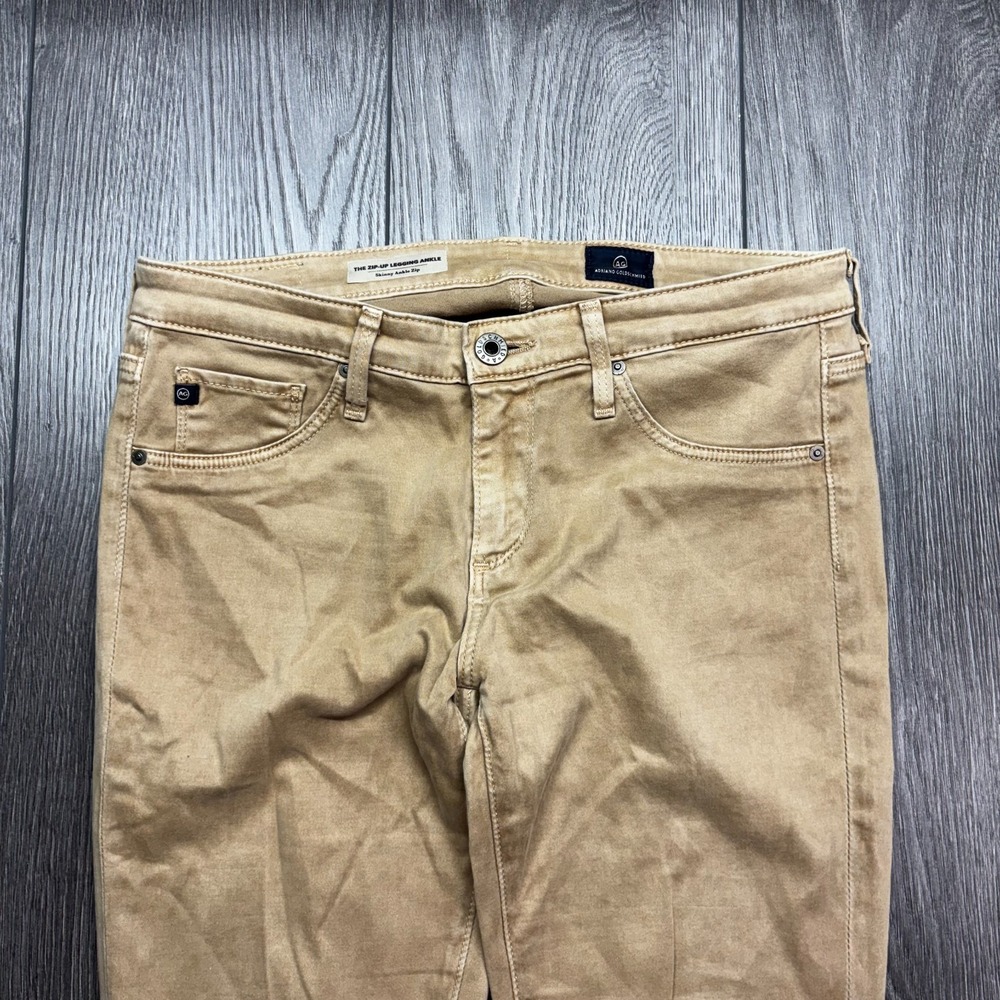 Adriano Goldschmied Jeans Womens 27R Brown The Zip Up Legging Ankle High Rise - Picture 2 of 11